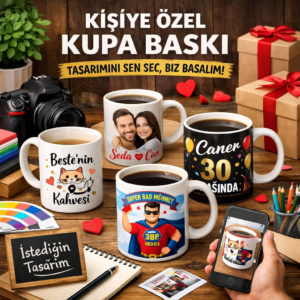 Kişiye Özel Kupa Bardak Baskı